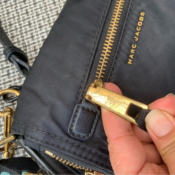 Marc Jacobs Black Nylon PVC Trim Fold Over Crossbody Bag - Picture 8 of 11